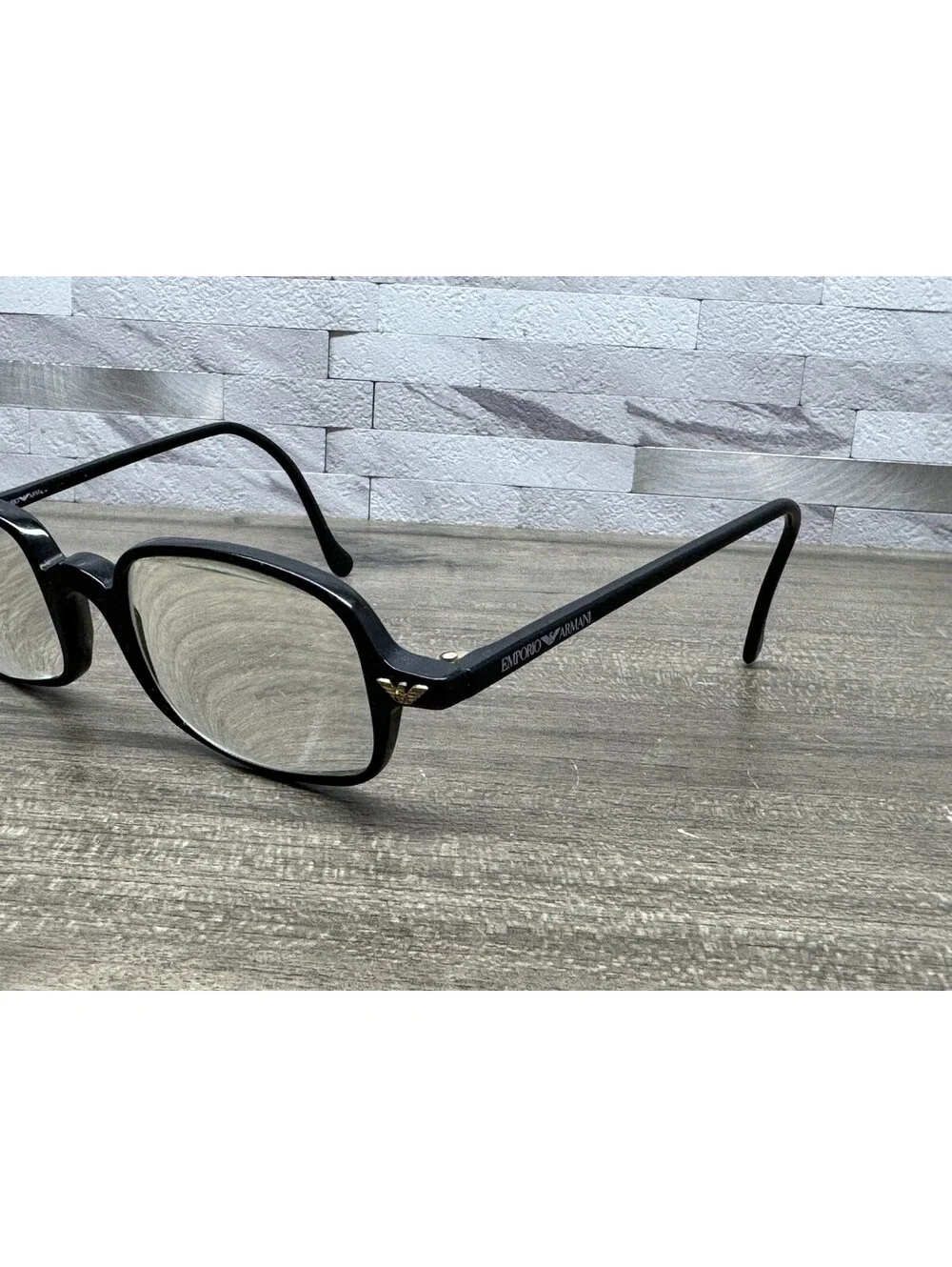 Vintage Emporio Armani Eyeglasses EA512 020 Black Gold Frames ONLY 46[]23-140